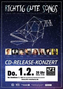 Plakat für das Release-Konzert
